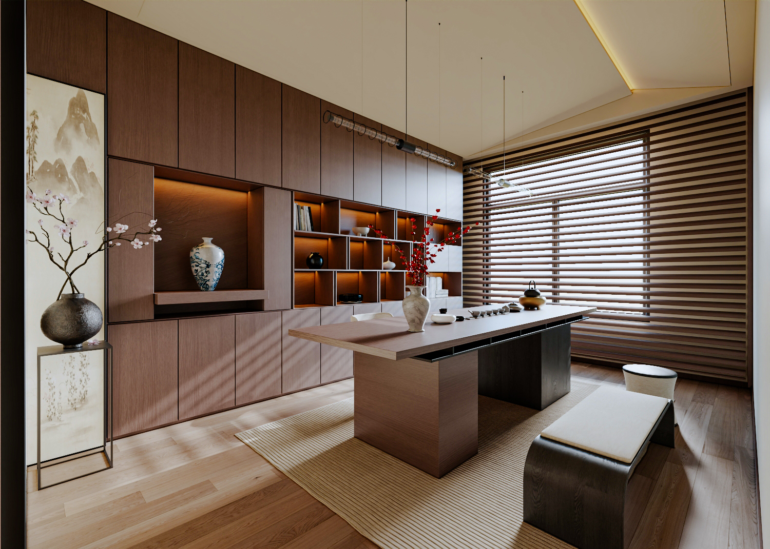 宋氏美学中式住宅空间设计-19