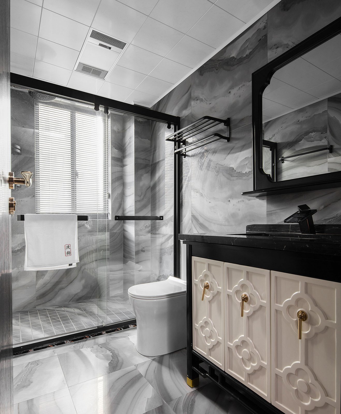 【新中式  瓯越韵】一个关于高级黑的水墨之居-120