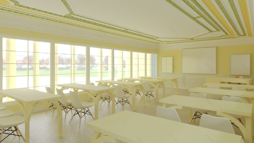 厄瓜多尔昆卡大学室内设计专业教学楼设计-110