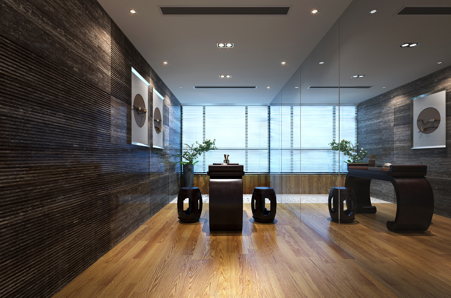 新中式 中式古典 奢华家装别墅样板房-6