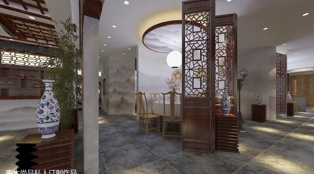 
水墨画餐饮饭店 -1