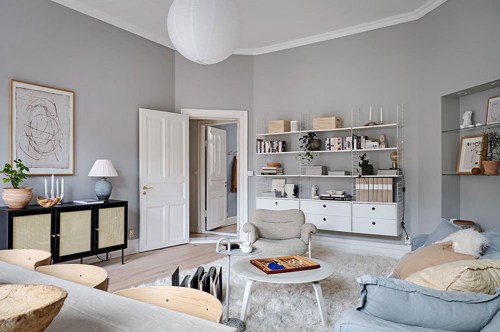 温馨与冷静的完美融合 | 81 平米瑞典公寓设计-8