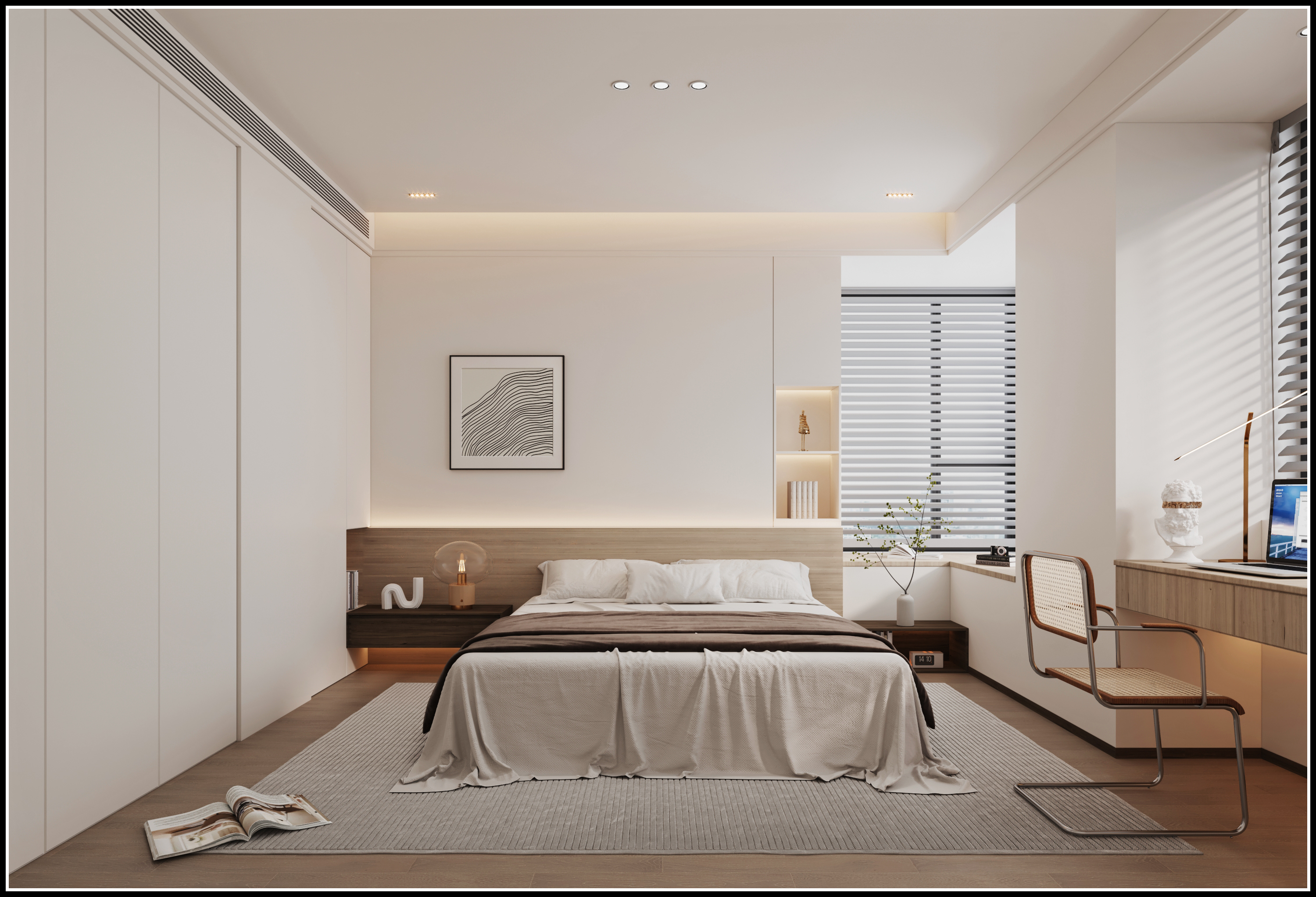 106m²现代奶油原木风-4