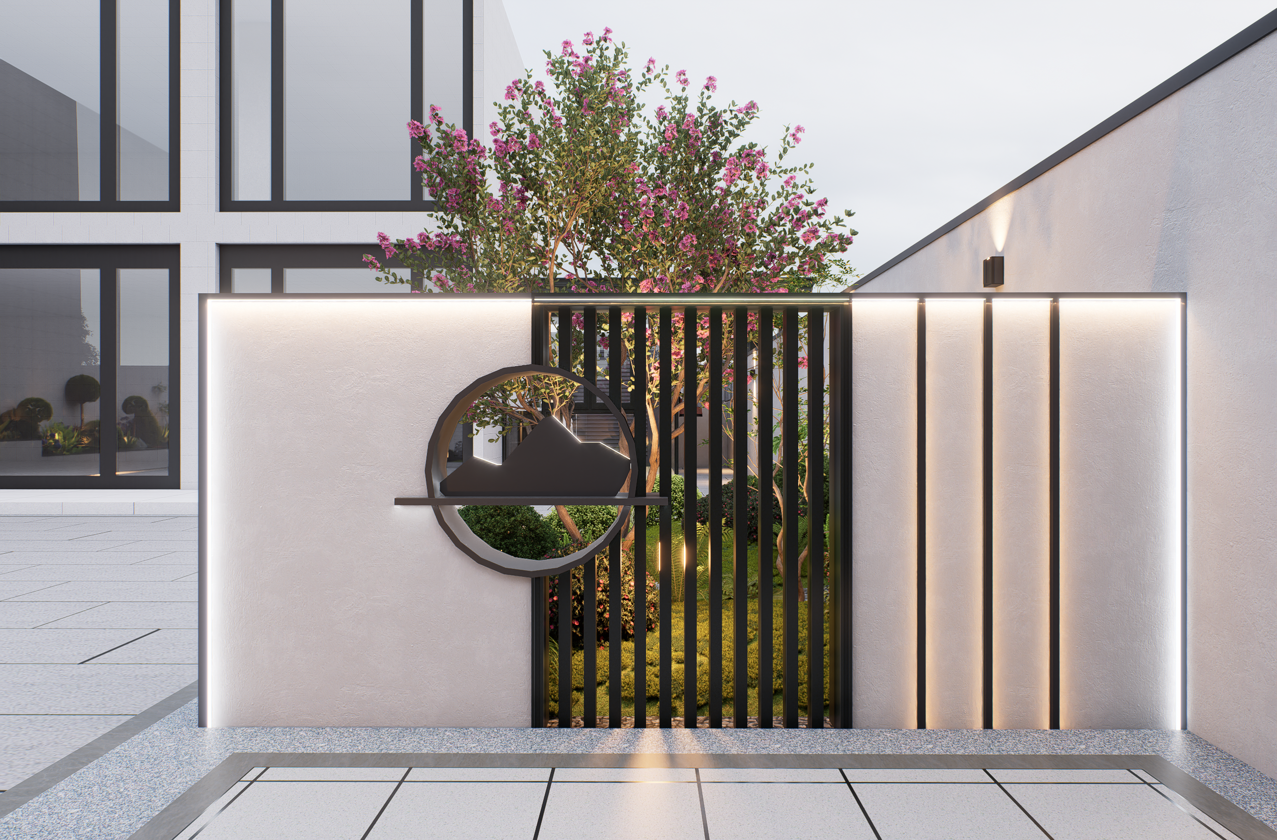 新中式景观庭院-8