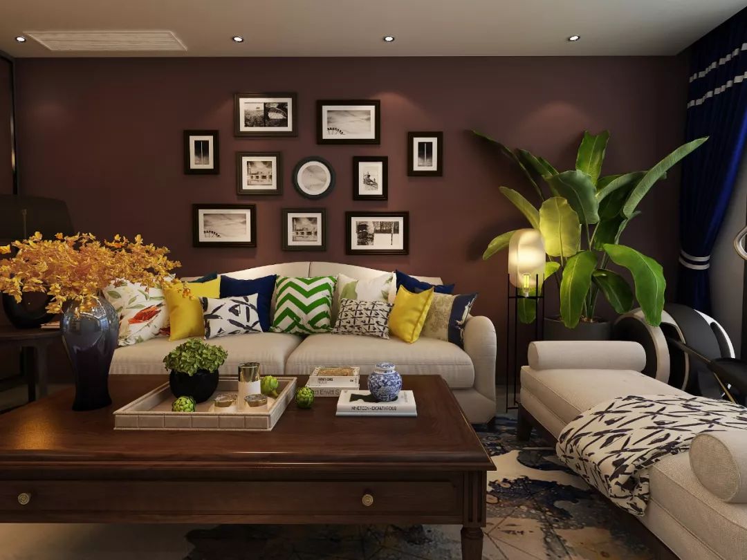 三代同堂的温馨美式之家——张蕾的“重彩”设计-7