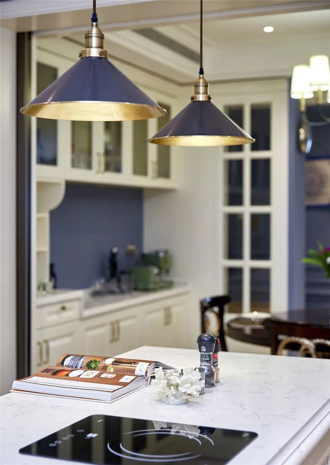 天津 190 平米美式混搭家居设计，简约优雅的中性色调生活空间-25