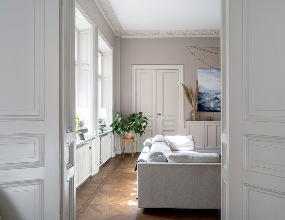 斯德哥尔摩公寓优雅图书馆设计-7