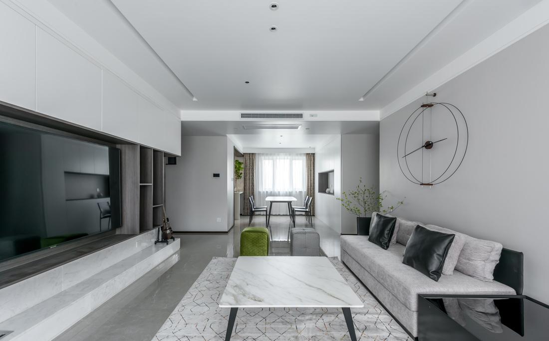 平层住宅的清澈静谧空间设计丨格物设计-7