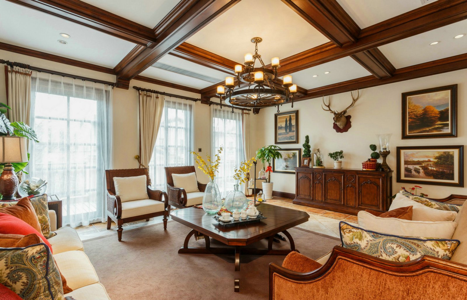 五韵峰 B3 户型美式样板间  瑞祺室内设计-0