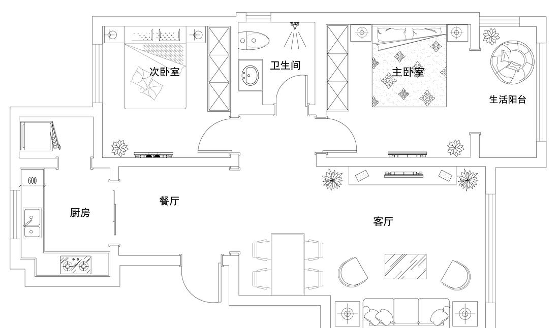 山水华府北欧风格设计 细节展现软装魅力-3