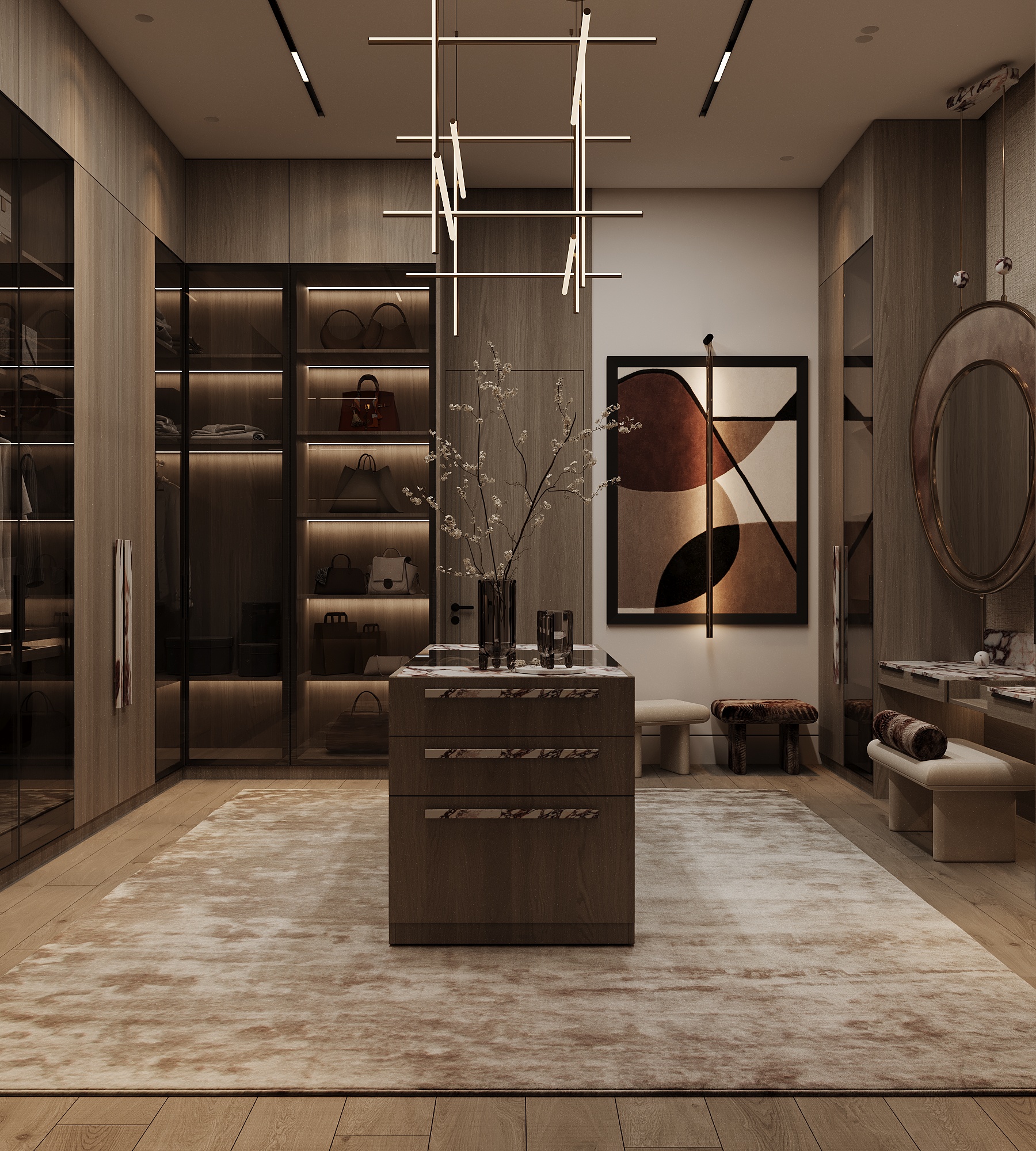 现代奢华更衣室设计丨沙特阿拉伯-3