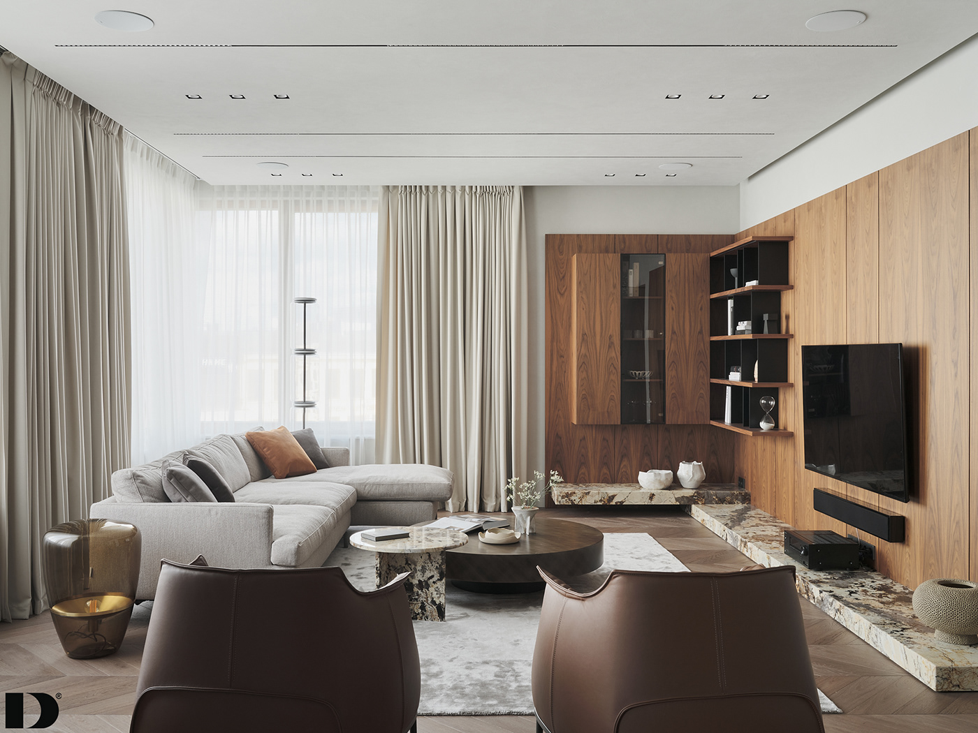 圣彼得堡高档俱乐部会所公寓室内设计丨俄罗斯圣彼得堡丨DE&DE STUDIO-11