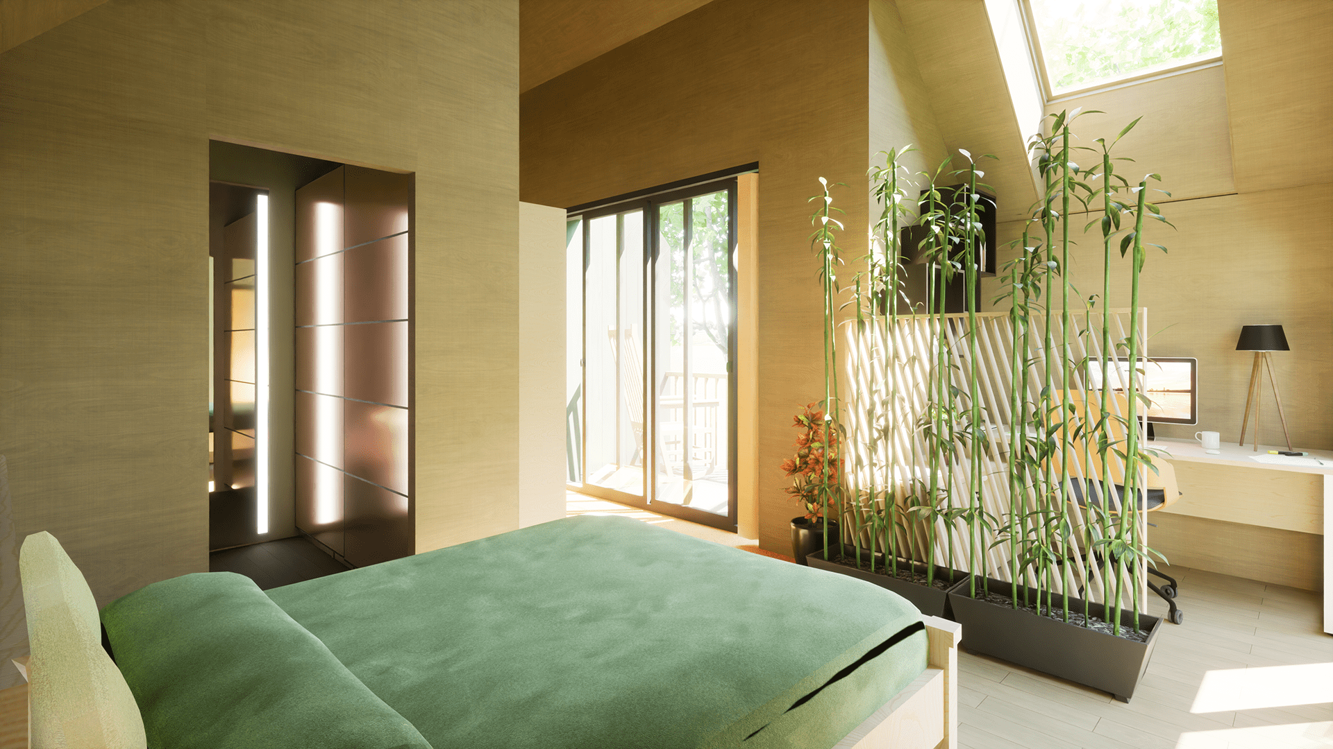 多功能室,客厅+厨房,浴室-5