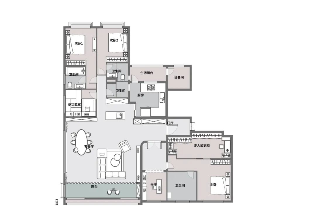 公园大道上峯+256㎡精装房改造丨中国重庆丨KD室内设计事务所-20