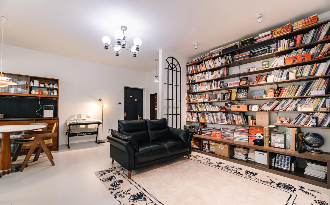 96㎡中古混搭风四居室装修-13