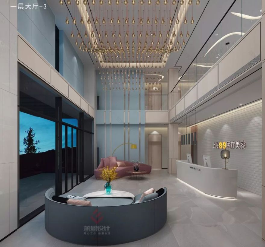 梦幻粉蓝,上海医疗美容医院设计诠释女性美-13
