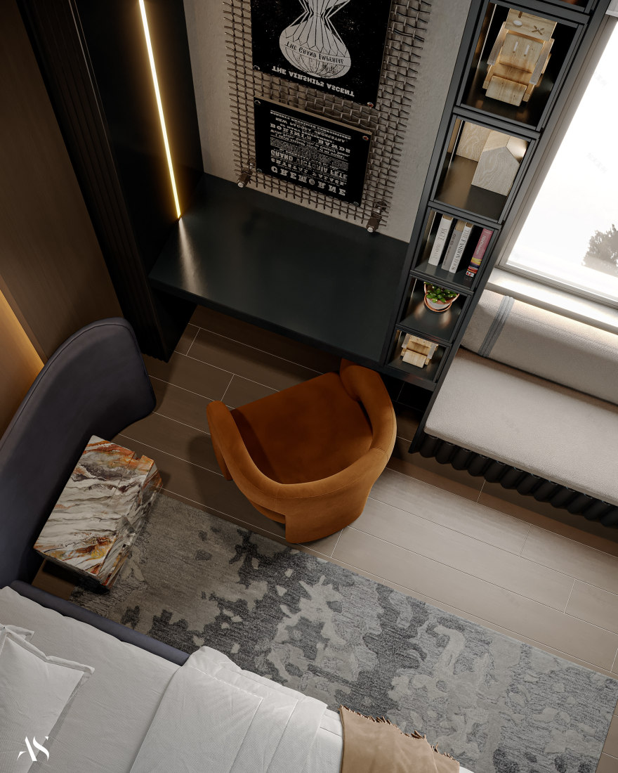 卧室房间设计丨沙特阿拉伯丨FATMA ALZAHRAA-8