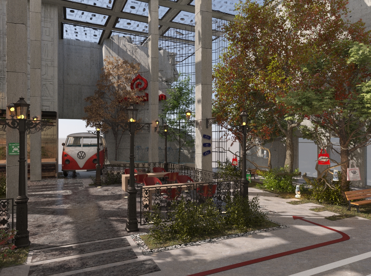 Office atrium landscape & showroom (Cairopolitan)-7