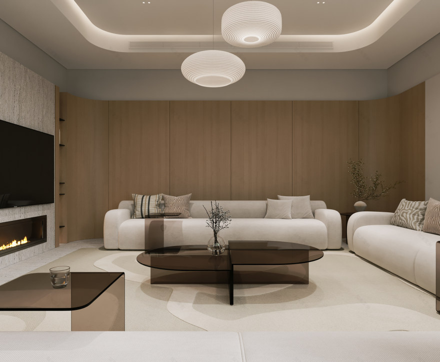 侘寂别墅
注:Wabi Sabi是源自日本美学的概念,一般译为侘寂 ,代表一种接受不完美、欣赏自然与质朴的美学理念 丨Mustafa Adel,EAVE INTERIOS-17