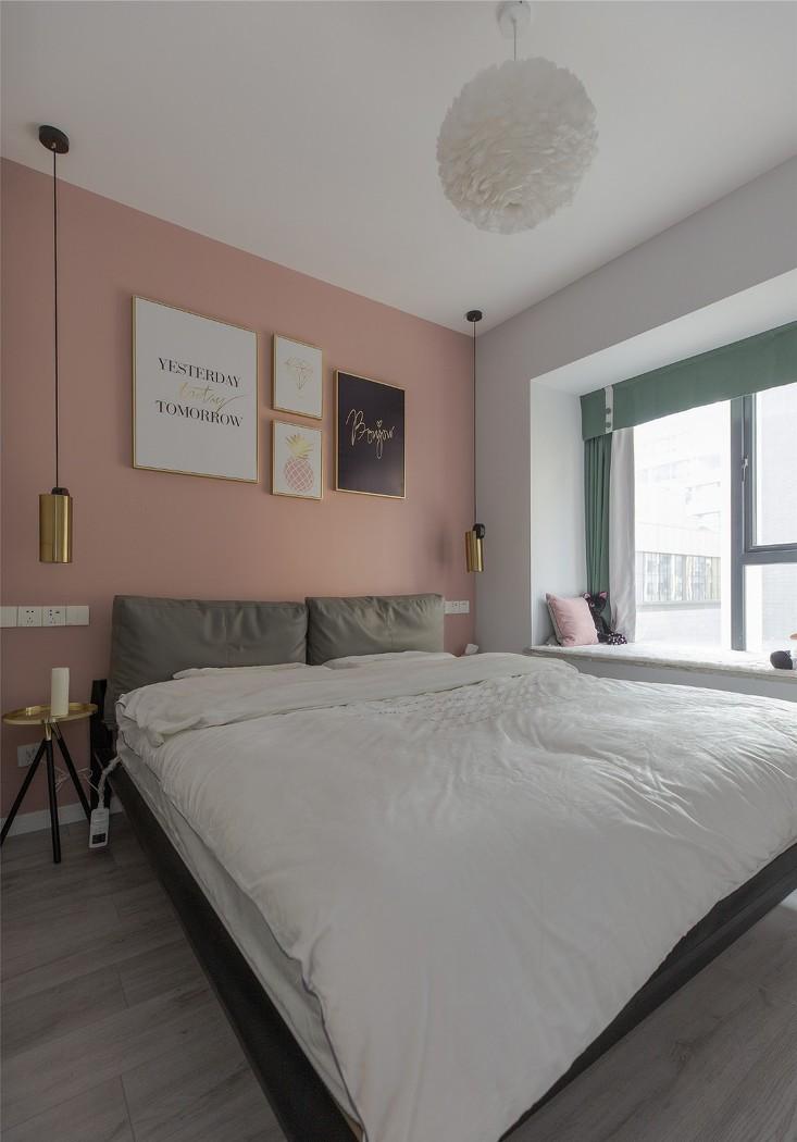 成都郫都 102㎡北欧风家居,浪漫粉灰打造舒适生活空间-29