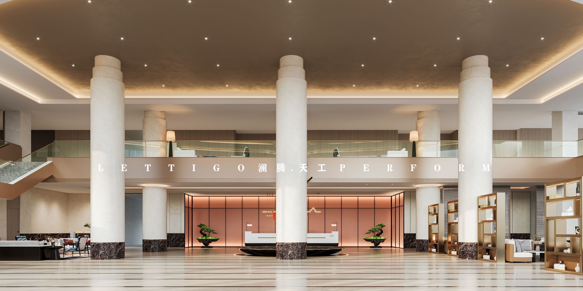 现代中式酒店空间，两种方案，不同感受-3