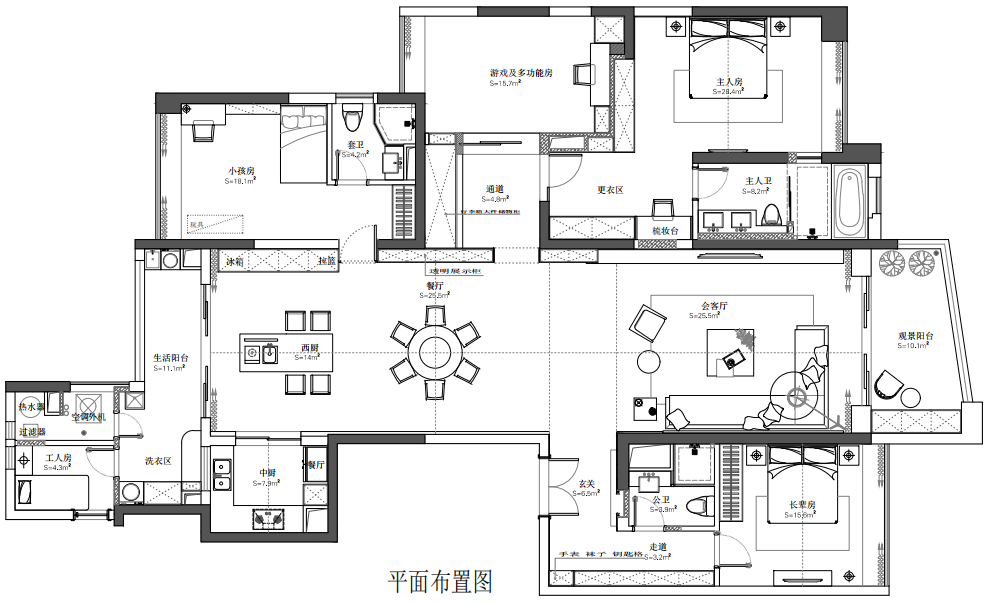 300m²现代简约家居，寻求相同中的多样与丰富-20