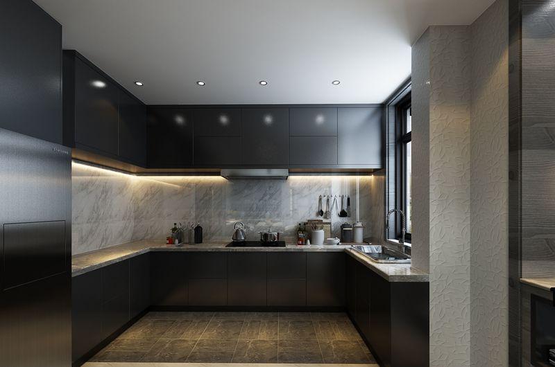 贵阳现代轻奢黑白灰别墅-33