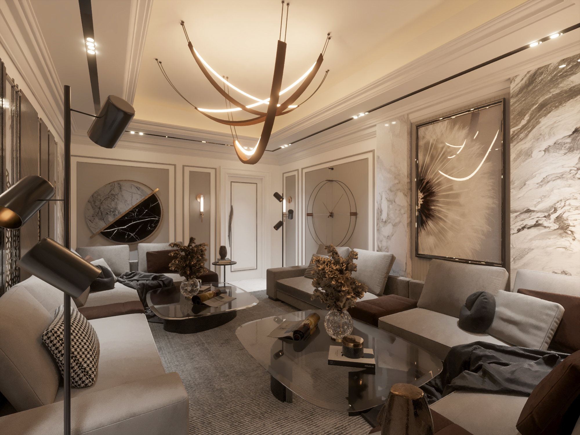 Neo Classic Womna Living Room Villa 180 Meter-1