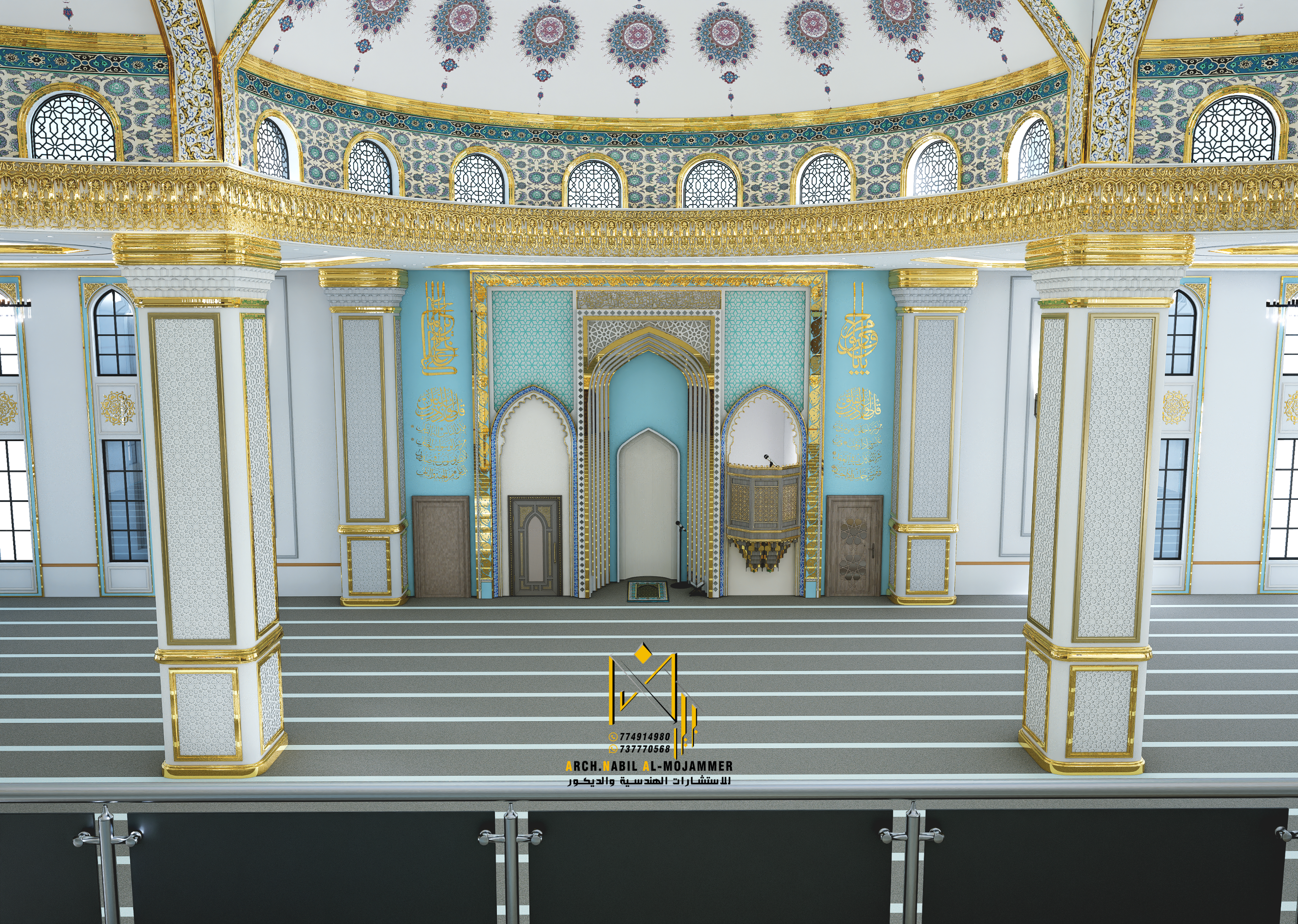 Modern Ottoman Mosque Interior Design-15