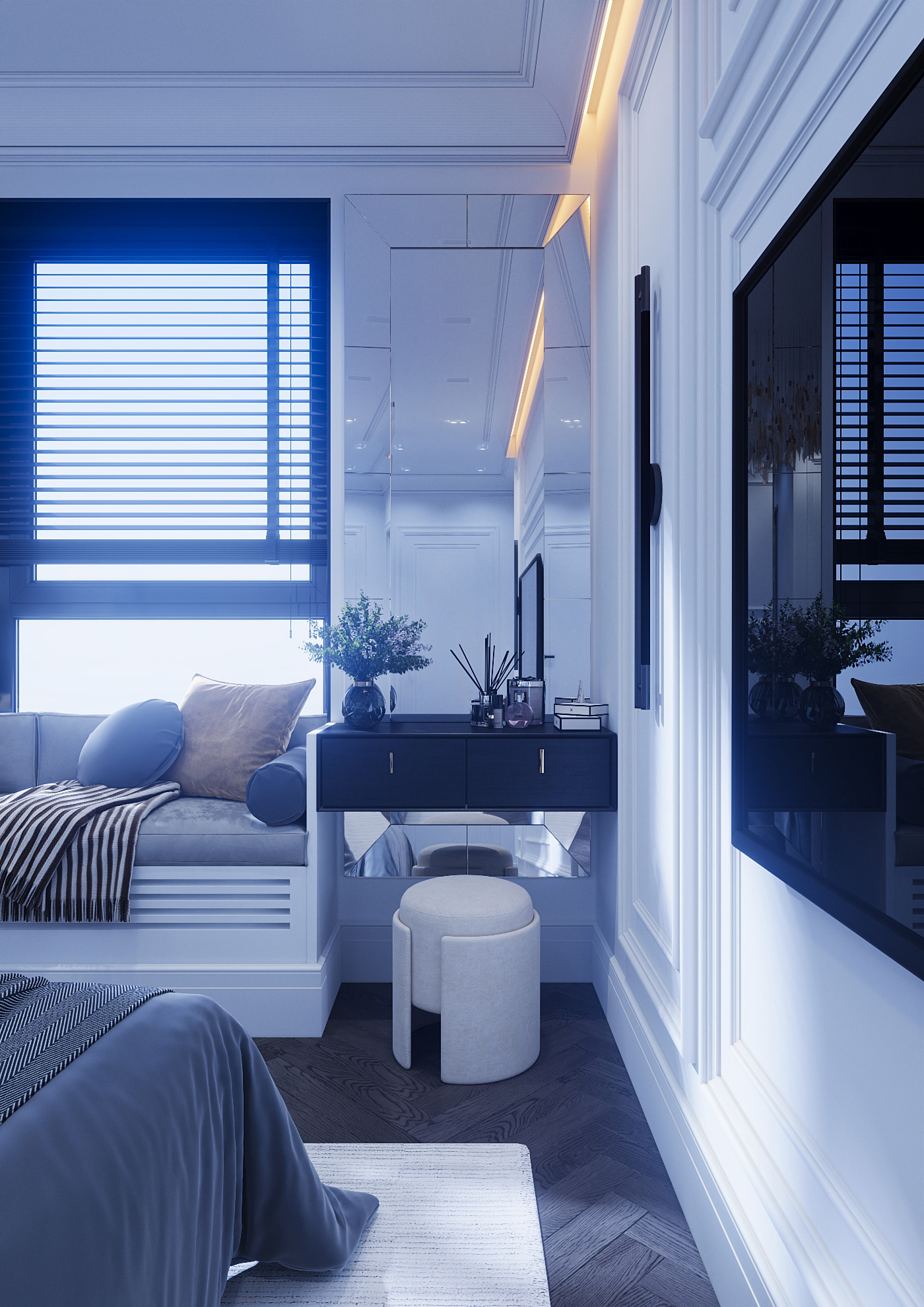 BEDROOM INTERIOR. DESIGN + 3D VISUALIZATION-17