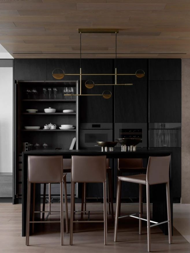 高级灰与木饰面的男性气质公寓丨Yana Demidovich-2