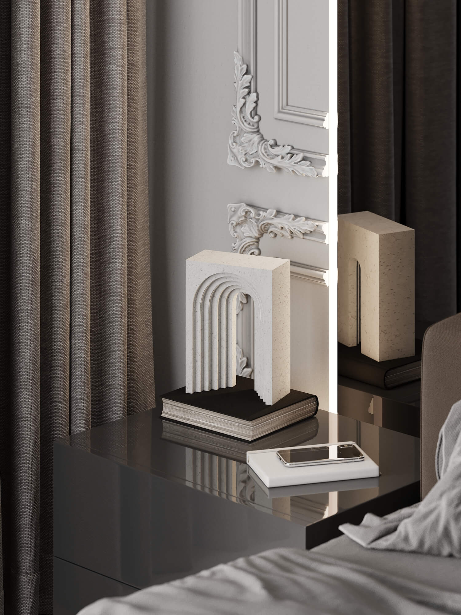 90㎡高级灰色系公寓设计 至素至简，气质非凡！-15