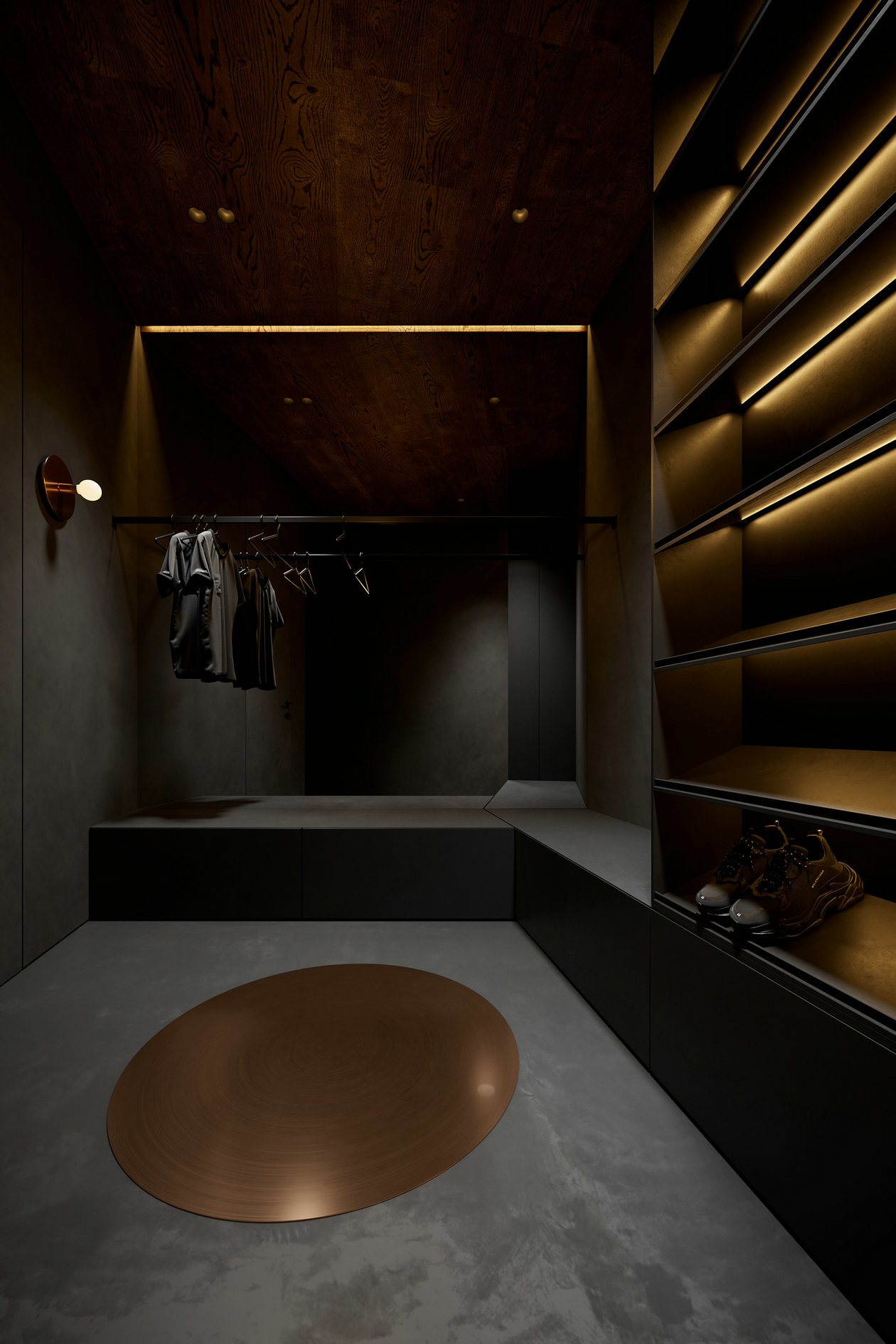 86㎡黑色系住宅设计-12