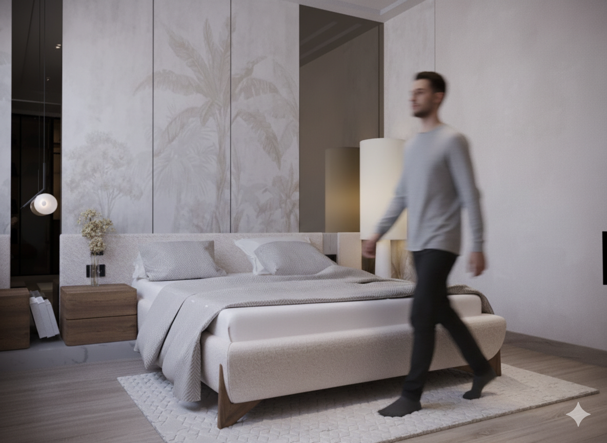 Sleek Guest room ( Credits for Elevation Studio )-3