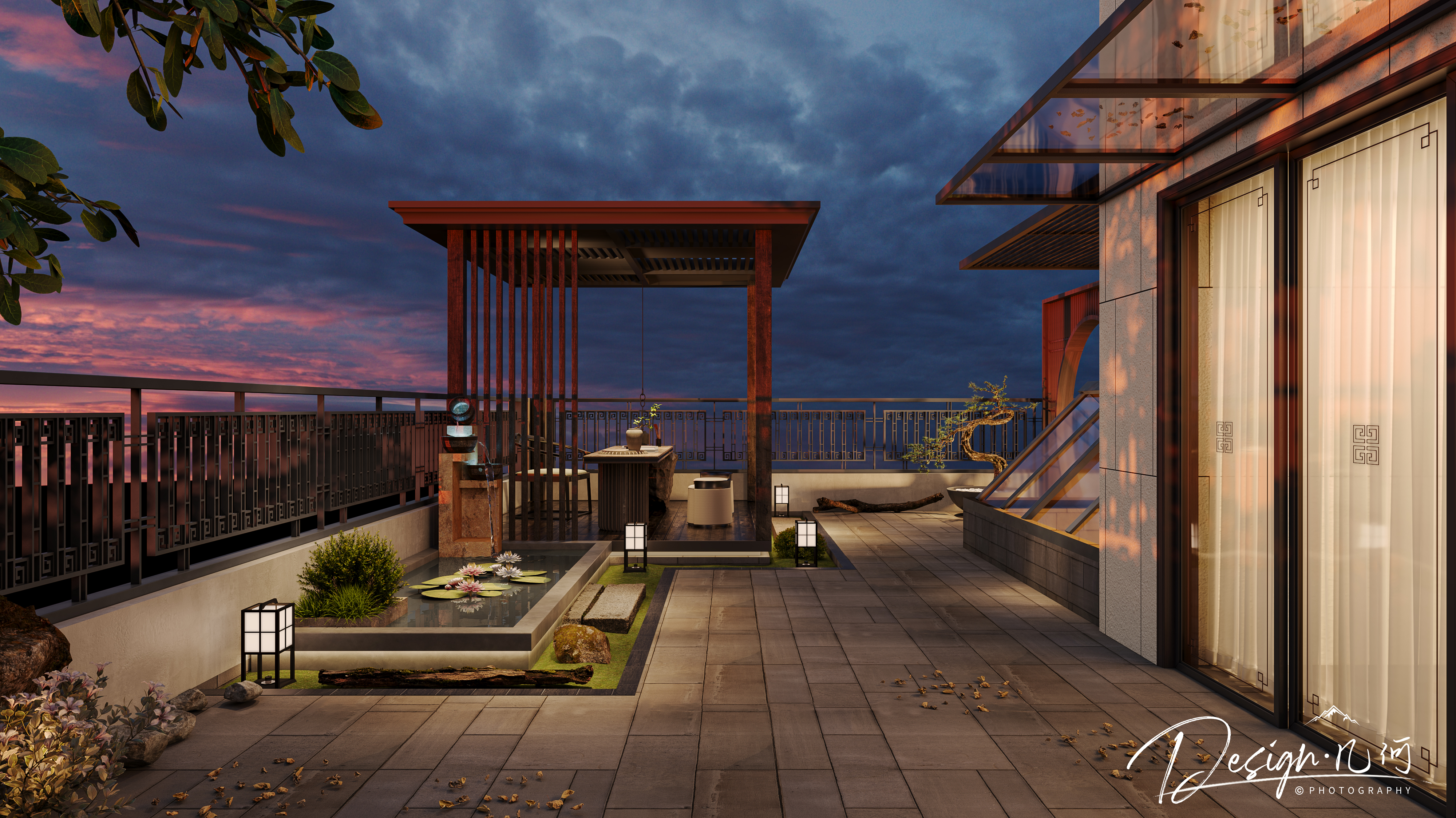 几何空间视觉表现 | 国誉府新中式客餐厅-14