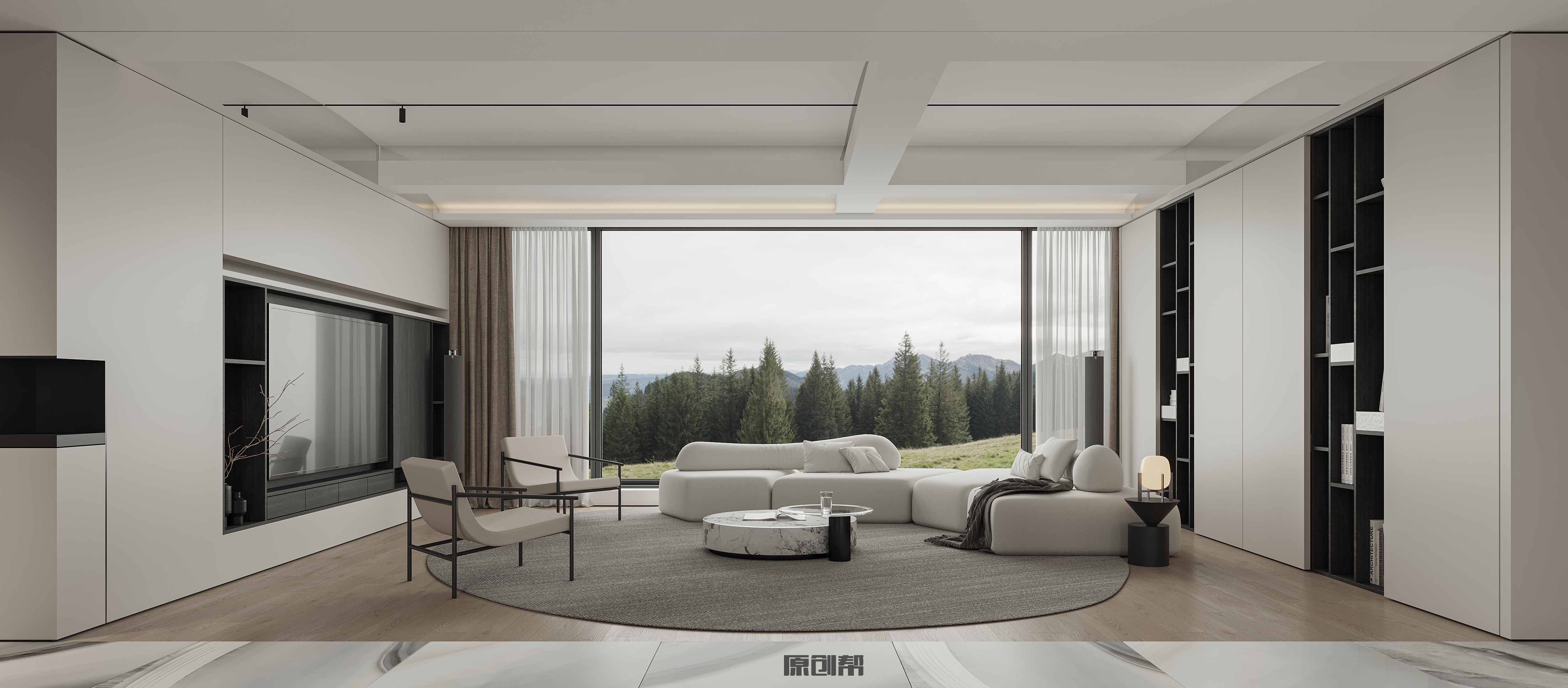 不落俗套的黑白灰空间设计-1