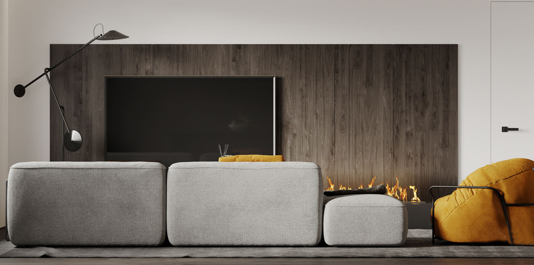 高级灰色系公寓设计 享受一片美好时光。-5