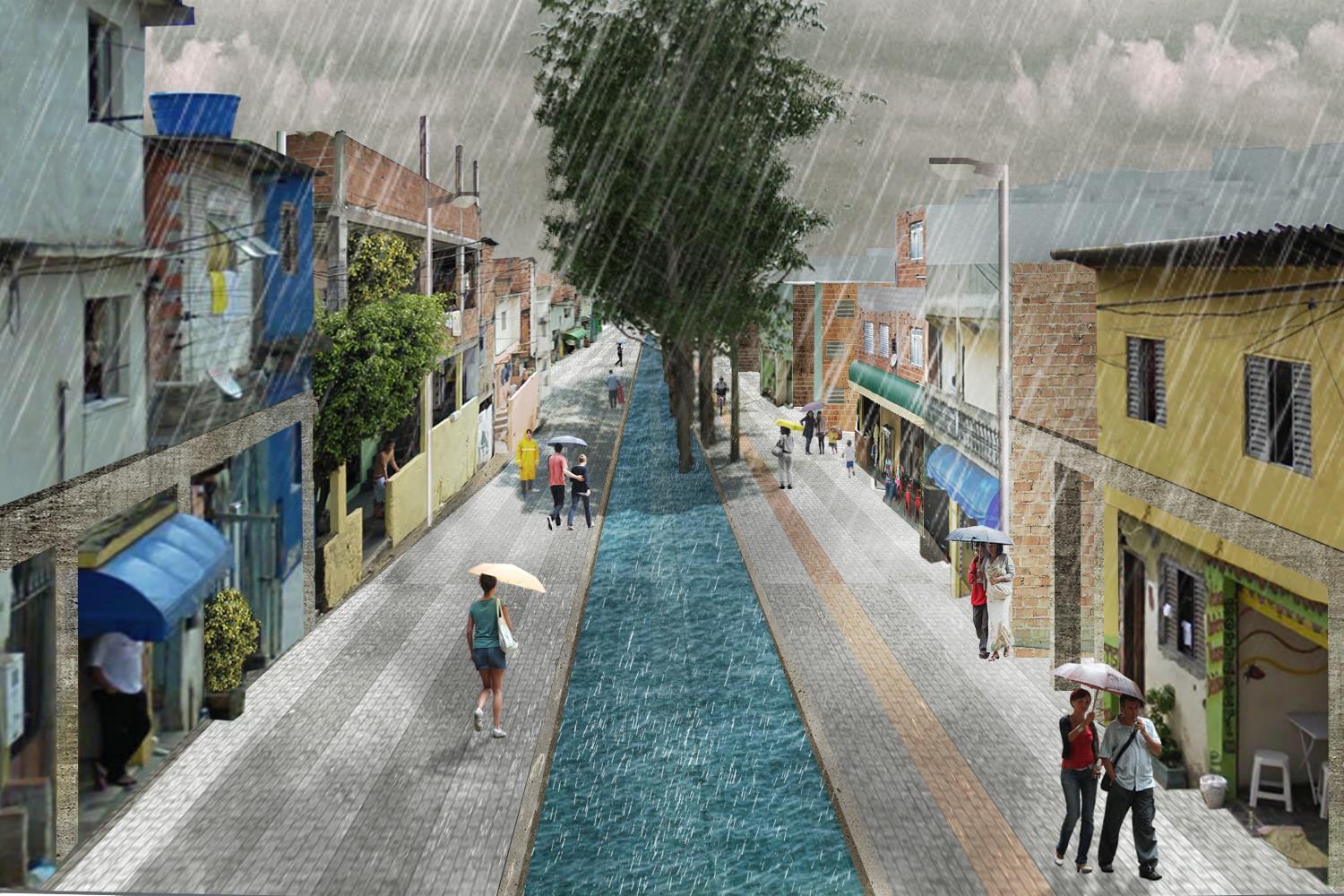 巴西圣保罗社区河流改造 | 绿色线性公园引领生活-3