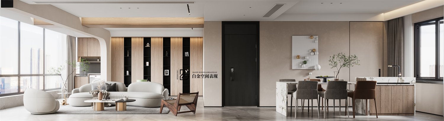 现代简约别墅设计，白金视觉演绎极致舒适-9