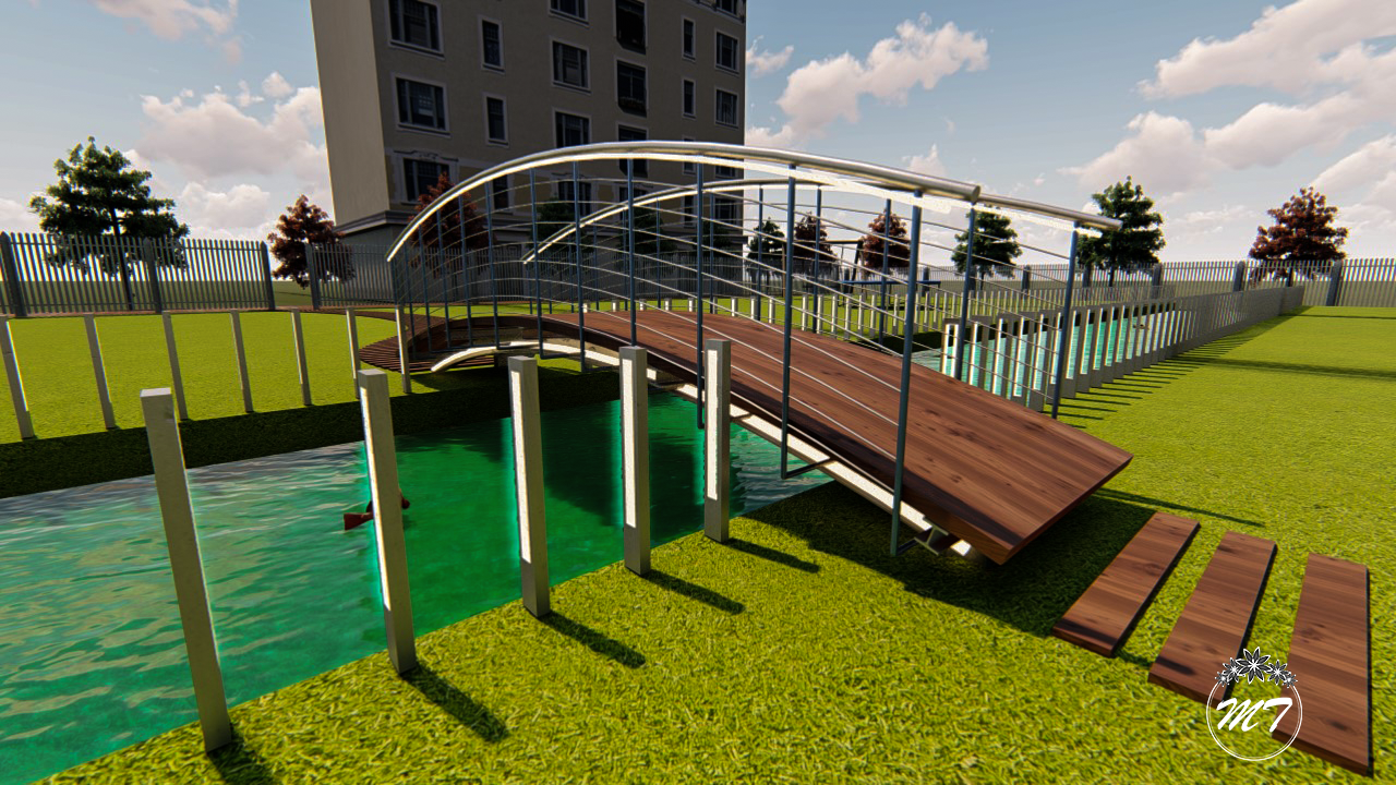 现代步行桥设计-3