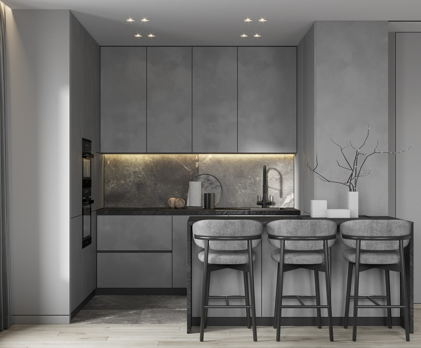 高级灰色系小空间公寓设计 超精致-13