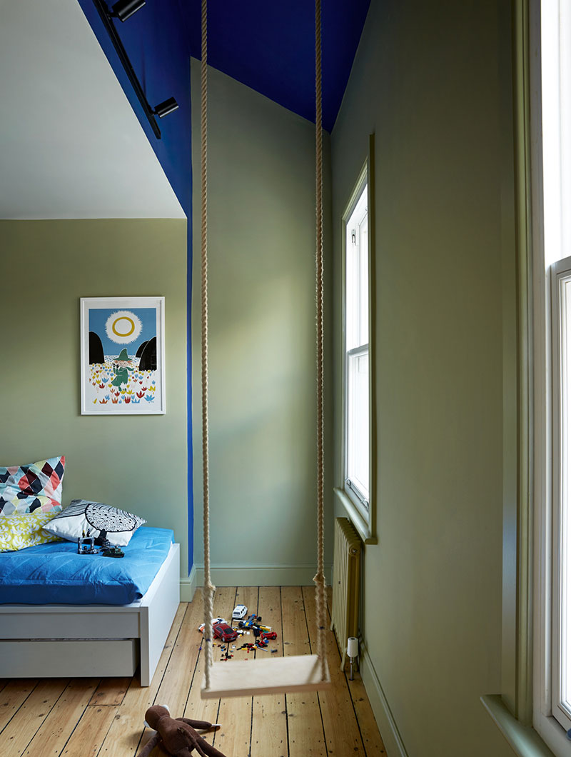 伦敦维多利亚式住宅的活力色彩空间-15