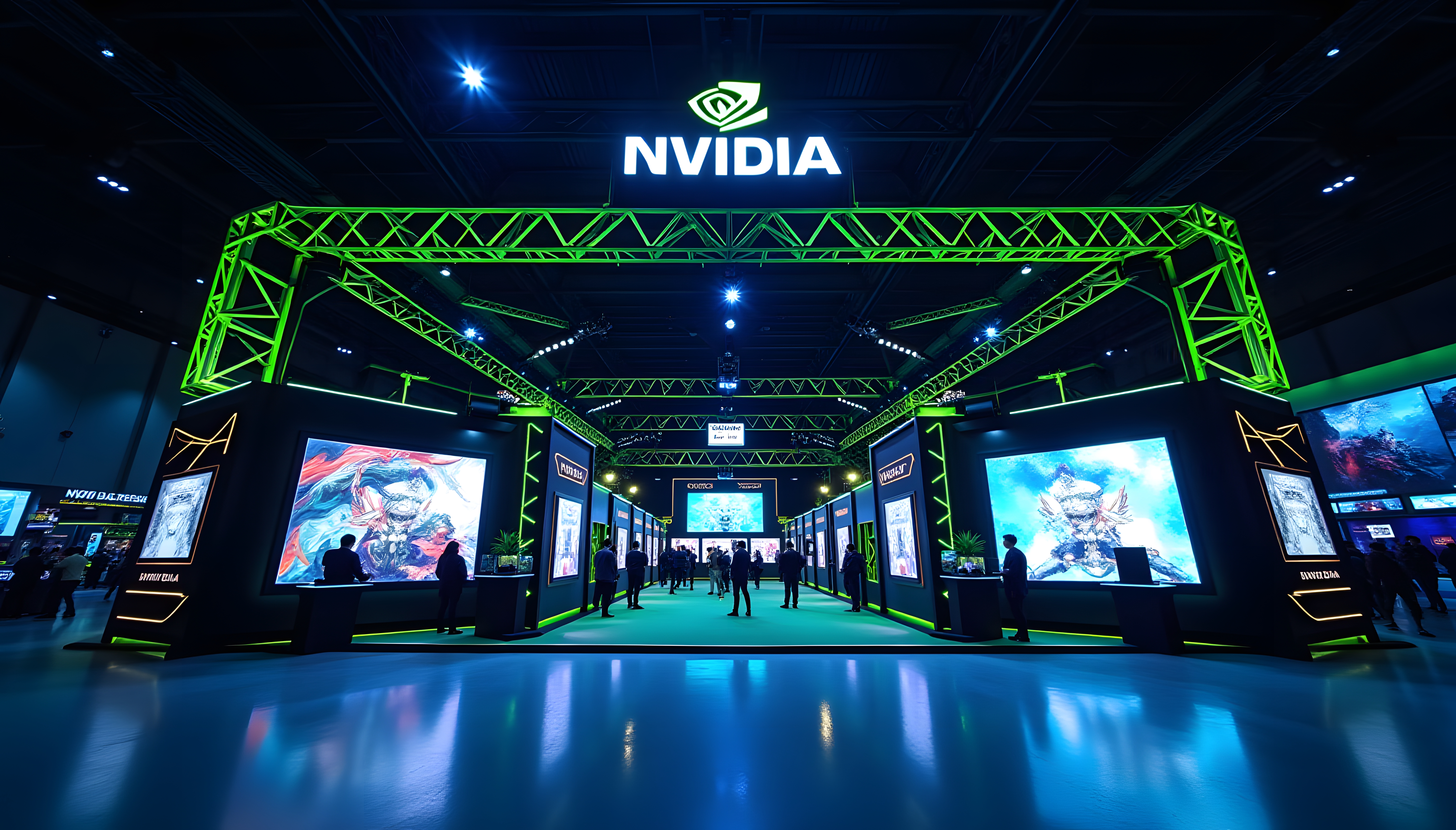 NVIDIA game exhibition booth.-26