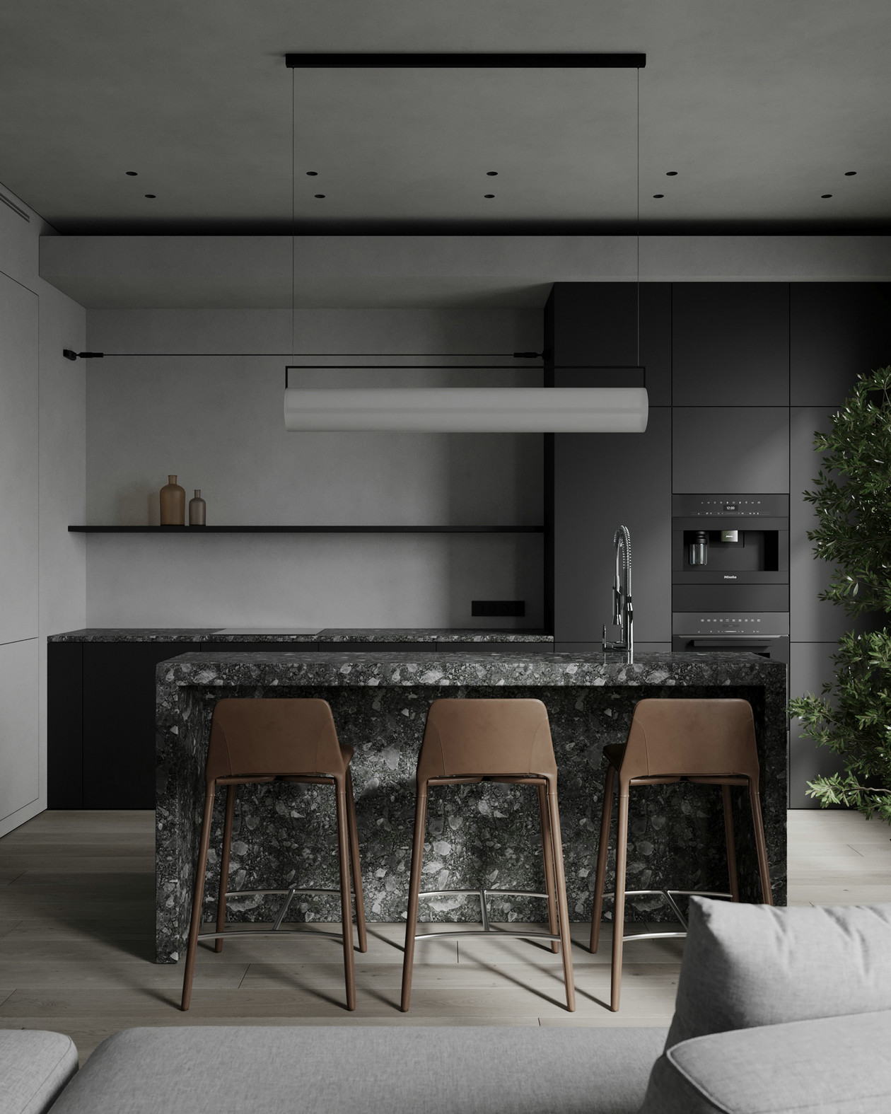 高级灰色系小空间公寓设计-10