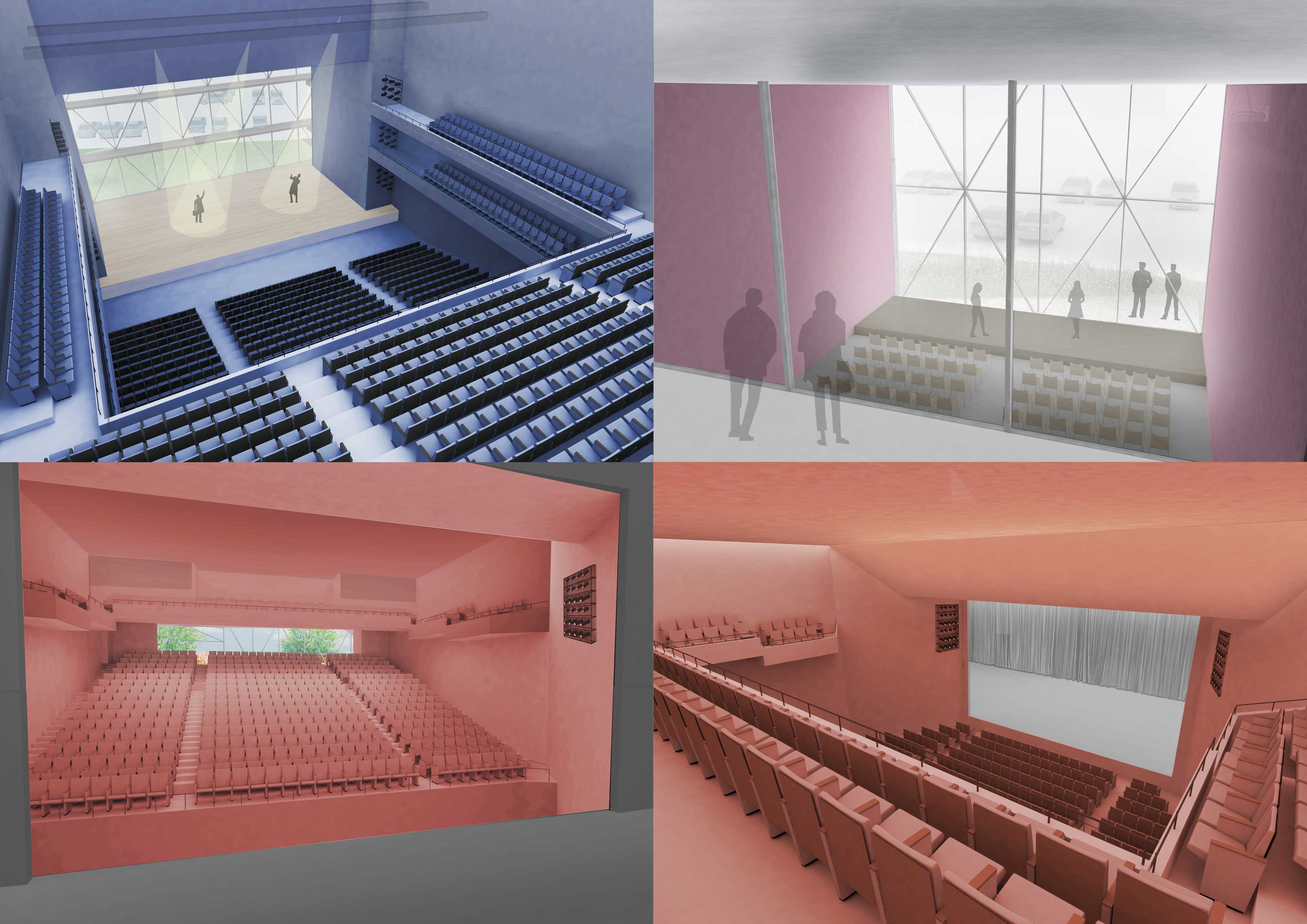 多功能大厅设计，融入城市景观，打造自然地形空间-10