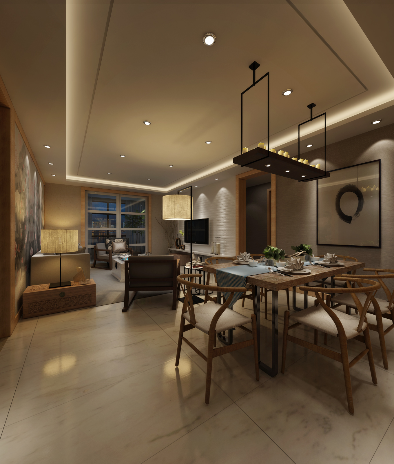 新中式 中式古典 奢华家装别墅样板房-3-18