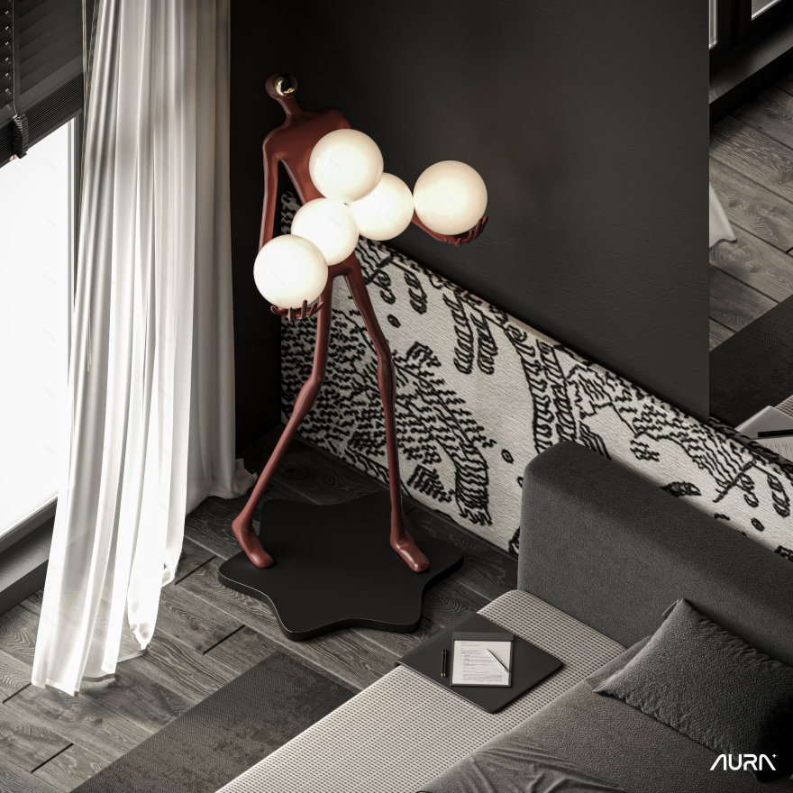 黑色主卧室丨AURA+ Studio-8