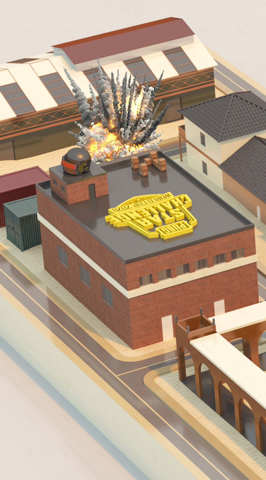 VIVO+PUBG 游戏沙盘展示设计 大匠几何创意-17