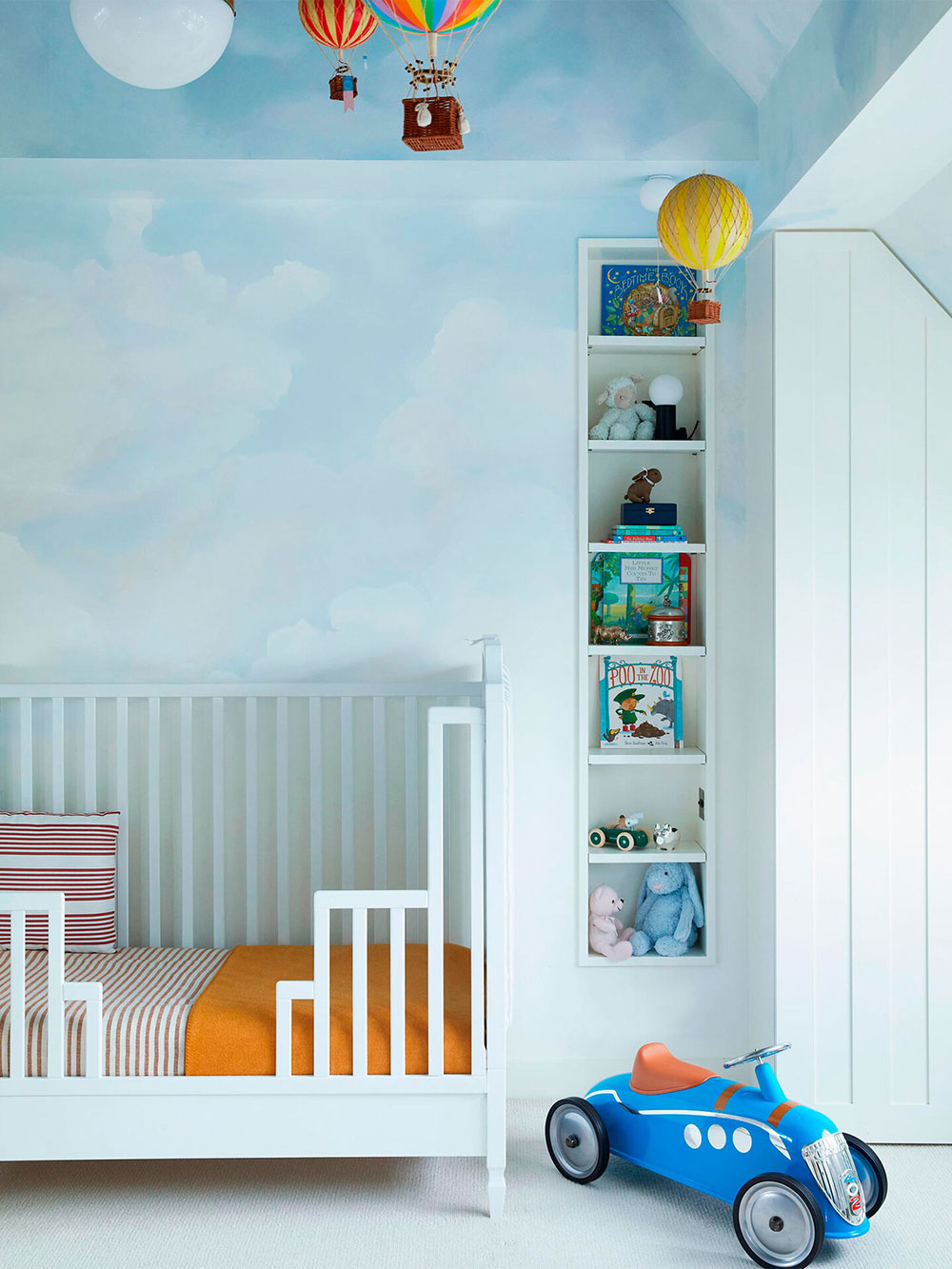 伦敦独特墙纸与明亮装饰的联排别墅-19