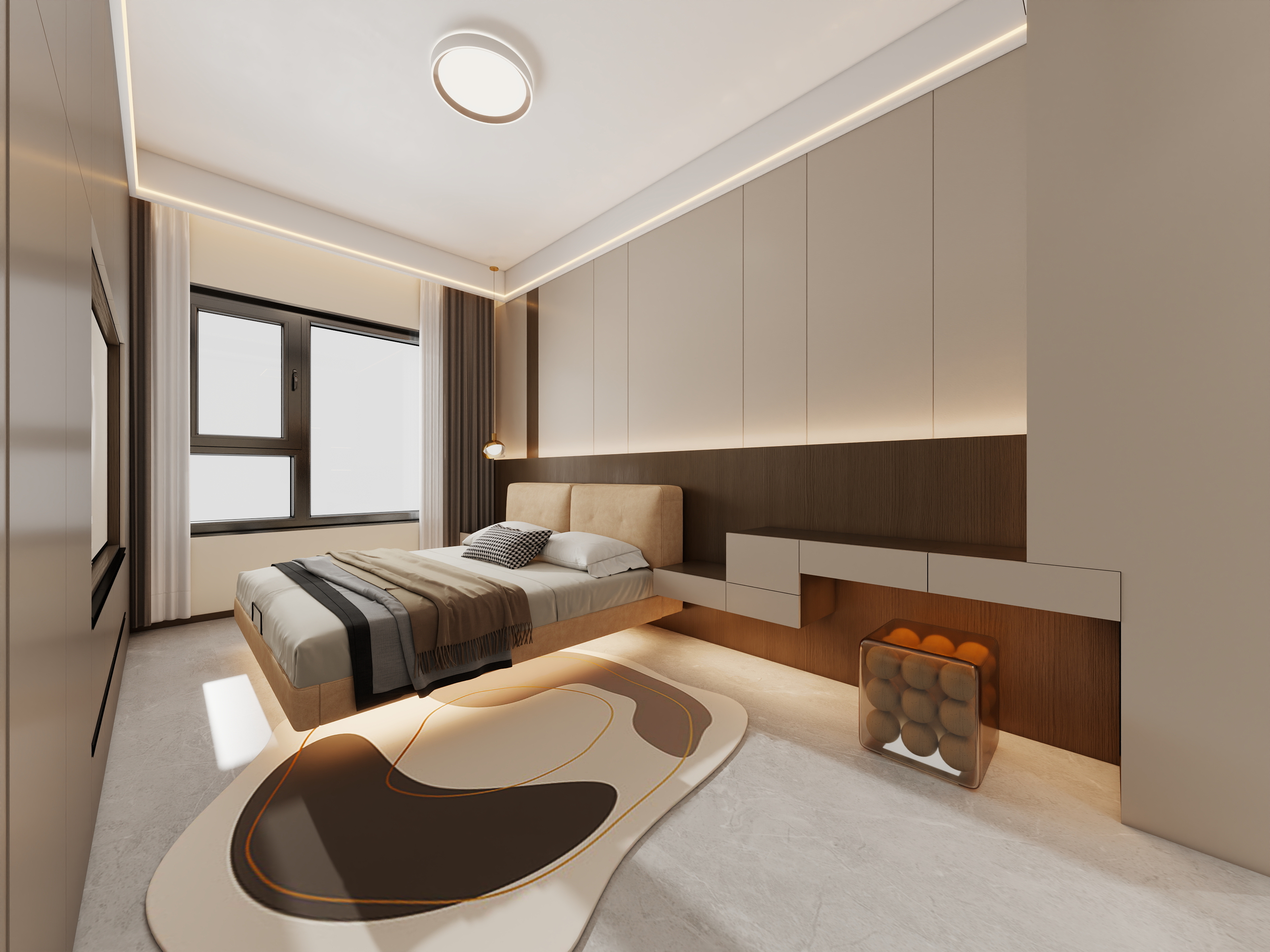 四川岳池御龙湾（214平方意式极简六居室）-46